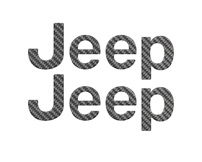 Driver & Passenger Side Letter Overlays Fits 2018-2027 Jeep Wrangler JL