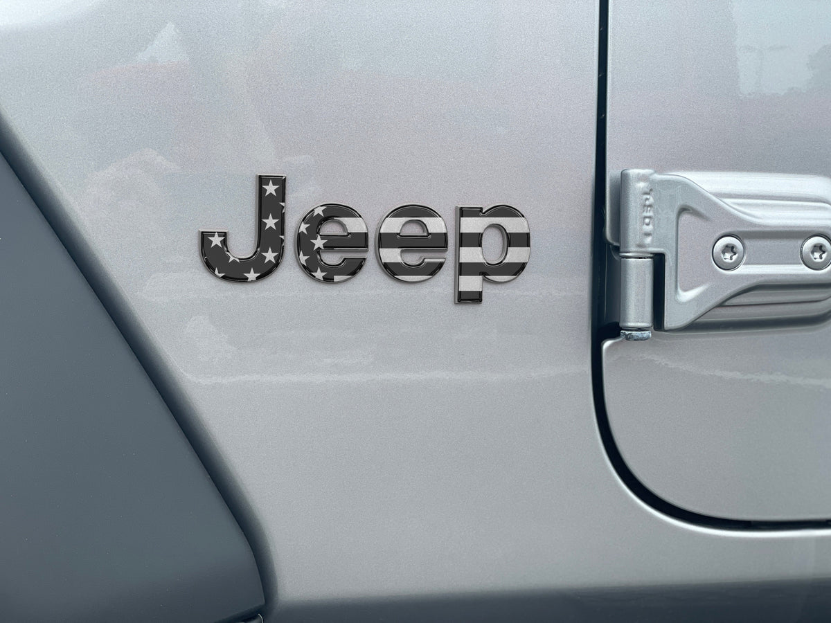 Driver & Passenger Side Letter Overlays Fits 2018-2027 Jeep Wrangler JL