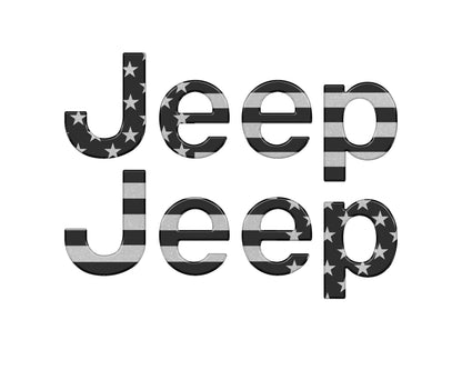 Driver & Passenger Side Letter Overlays Fits 2018-2027 Jeep Wrangler JL