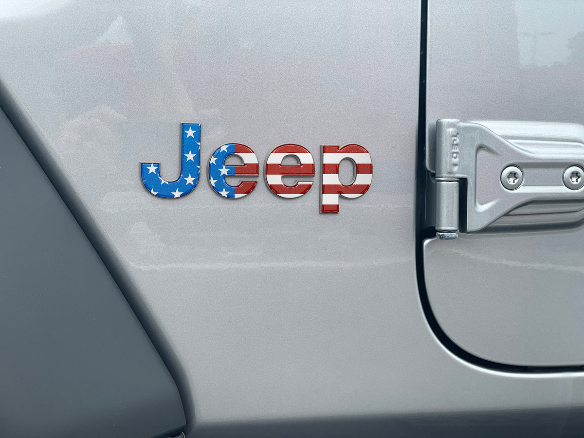 Driver & Passenger Side Letter Overlays Fits 2018-2027 Jeep Wrangler JL