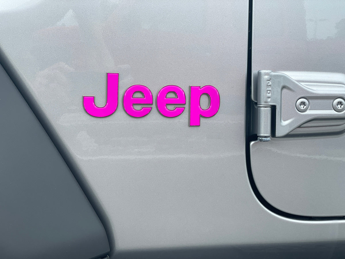 Driver & Passenger Side Letter Overlays Fits 2018-2027 Jeep Wrangler JL