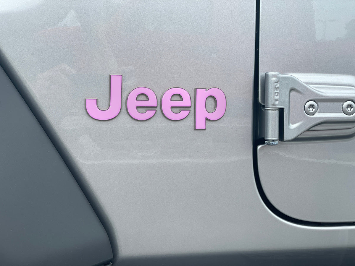 Driver & Passenger Side Letter Overlays Fits 2018-2027 Jeep Wrangler JL
