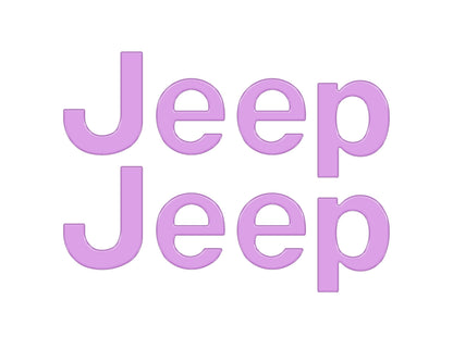 Driver & Passenger Side Letter Overlays Fits 2018-2027 Jeep Wrangler JL
