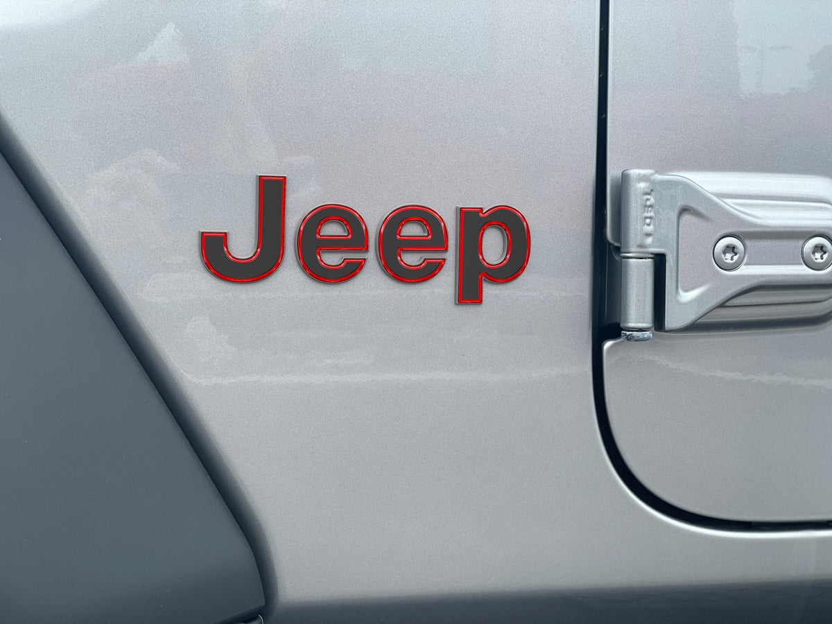 Driver & Passenger Side Letter Overlays Fits 2018-2027 Jeep Wrangler JL
