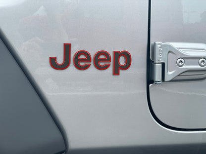 Driver & Passenger Side Letter Overlays Fits 2018-2027 Jeep Wrangler JL