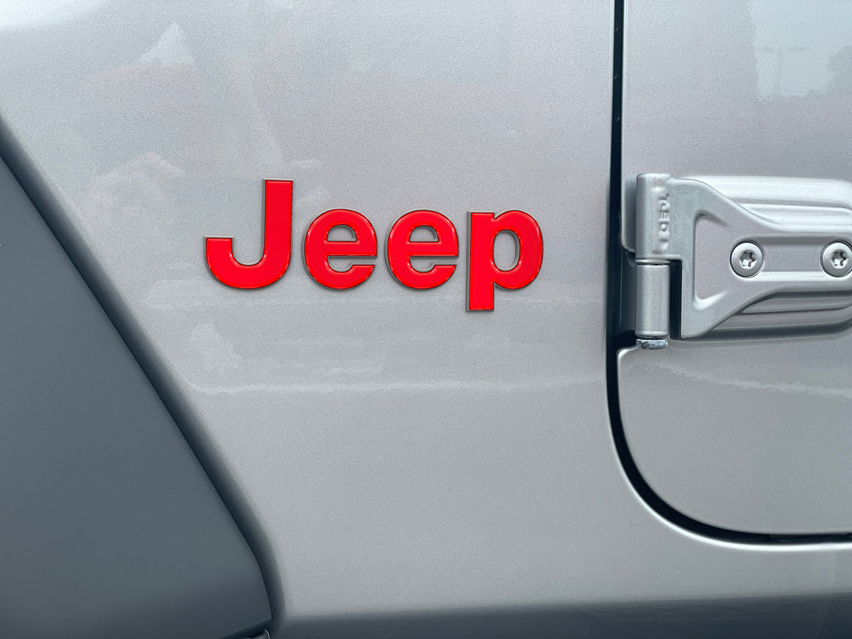 Driver & Passenger Side Letter Overlays Fits 2018-2027 Jeep Wrangler JL