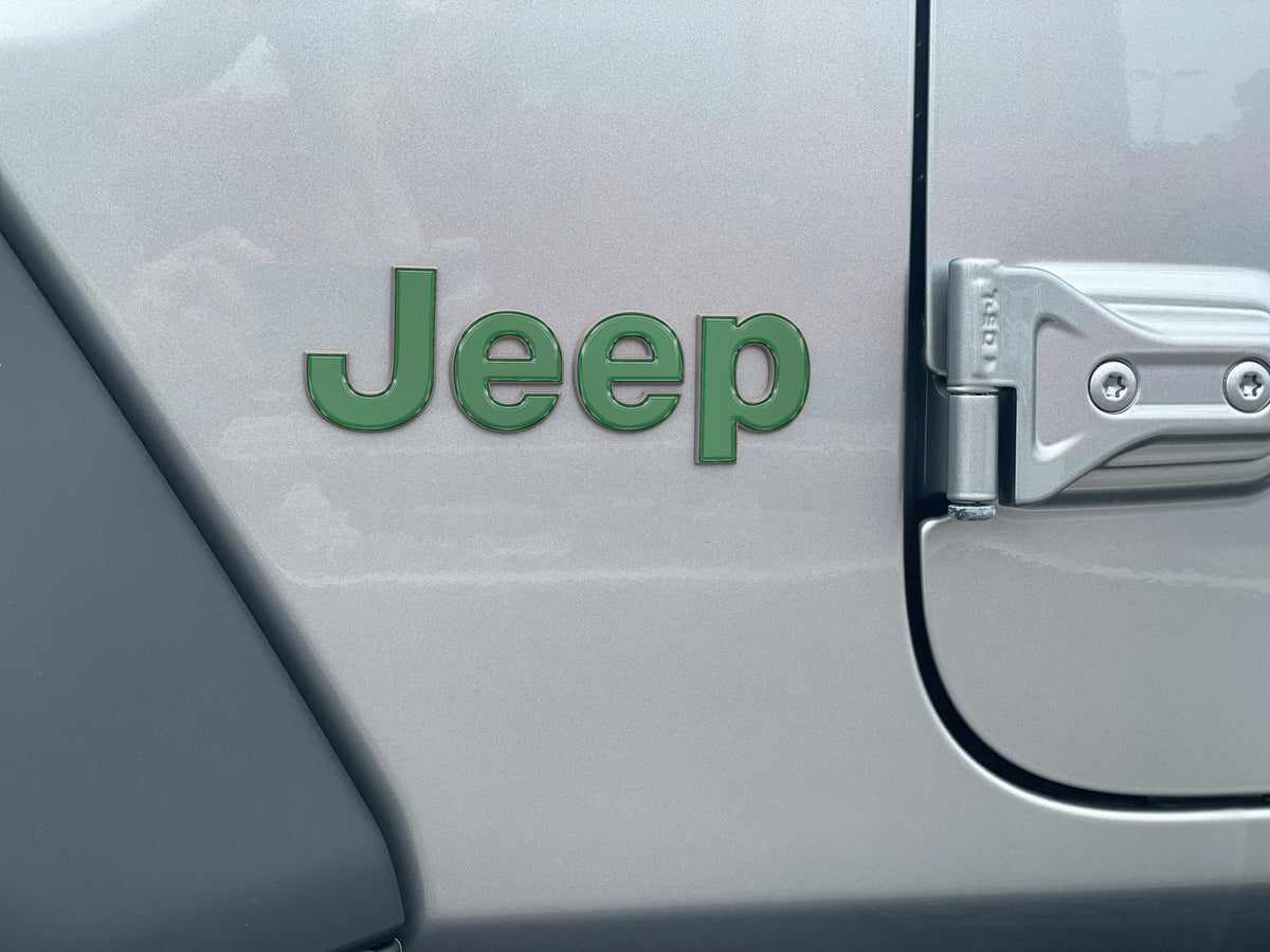 Driver & Passenger Side Letter Overlays Fits 2018-2027 Jeep Wrangler JL