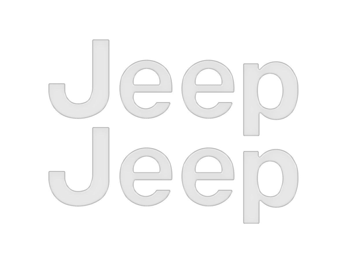Driver & Passenger Side Letter Overlays Fits 2018-2027 Jeep Wrangler JL