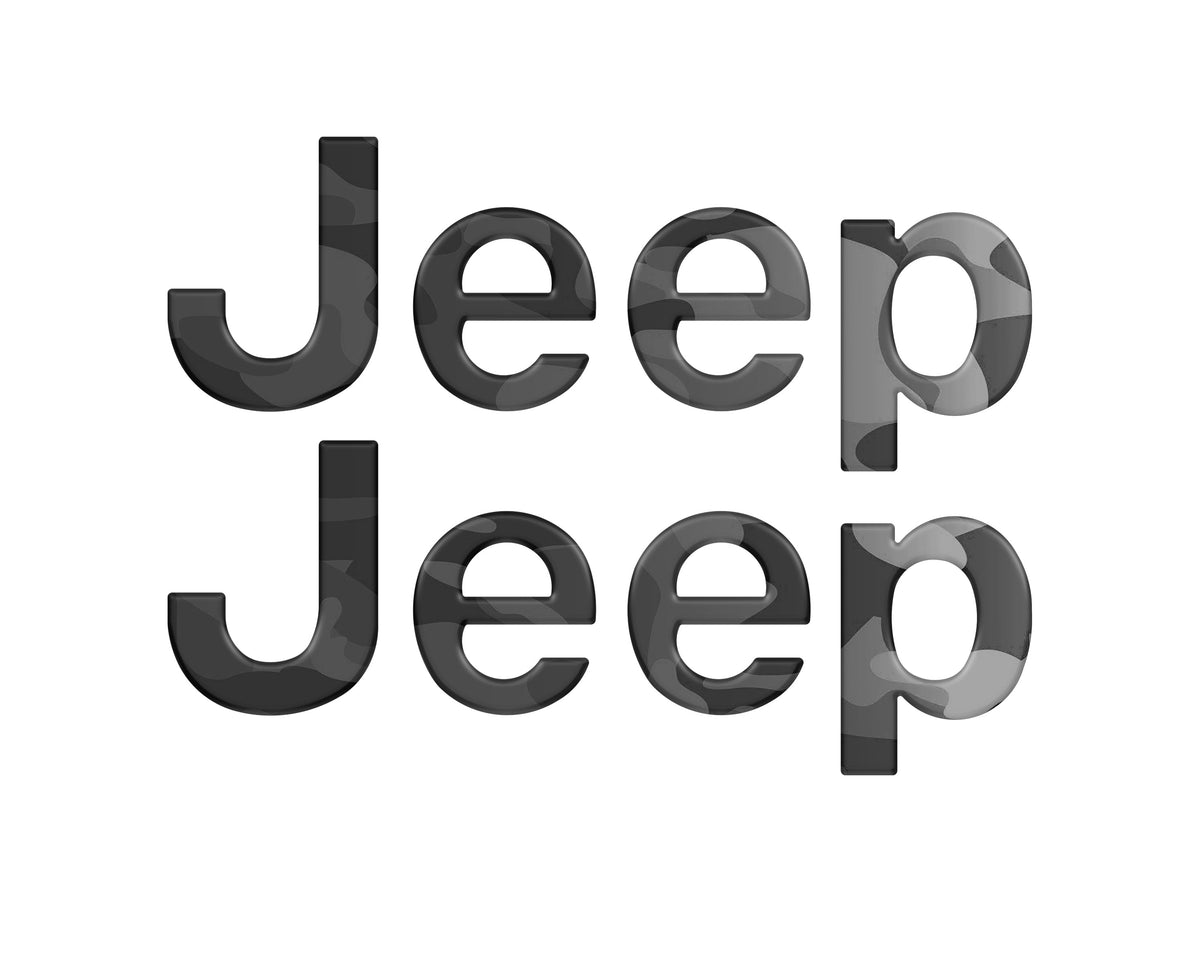 Driver & Passenger Side Letter Overlays Fits 2018-2027 Jeep Wrangler JL