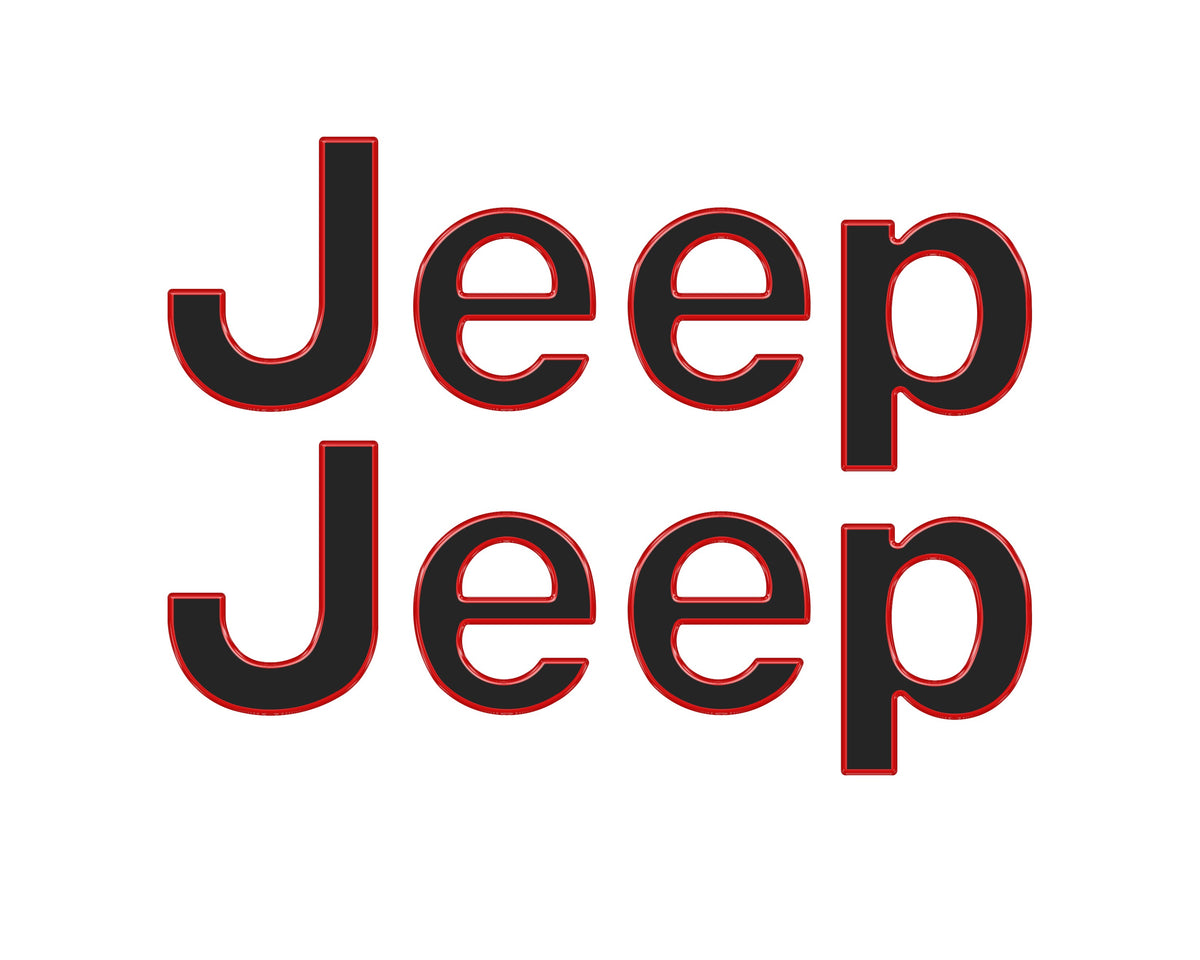 Driver & Passenger Side Emblem Overlays Fits 2019-2027 Jeep Gladiator