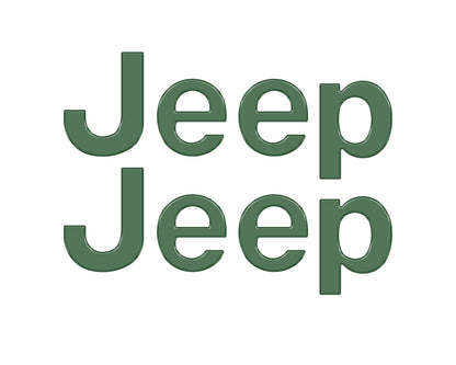 Driver & Passenger Side Emblem Overlays Fits 2019-2027 Jeep Gladiator