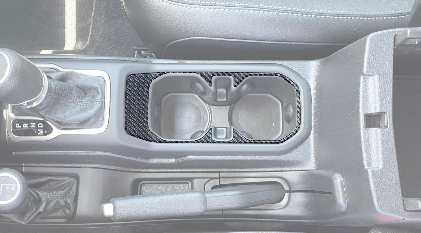 Cup Holder Accent Overlay Fits 2019-2026 Jeep Gladiator