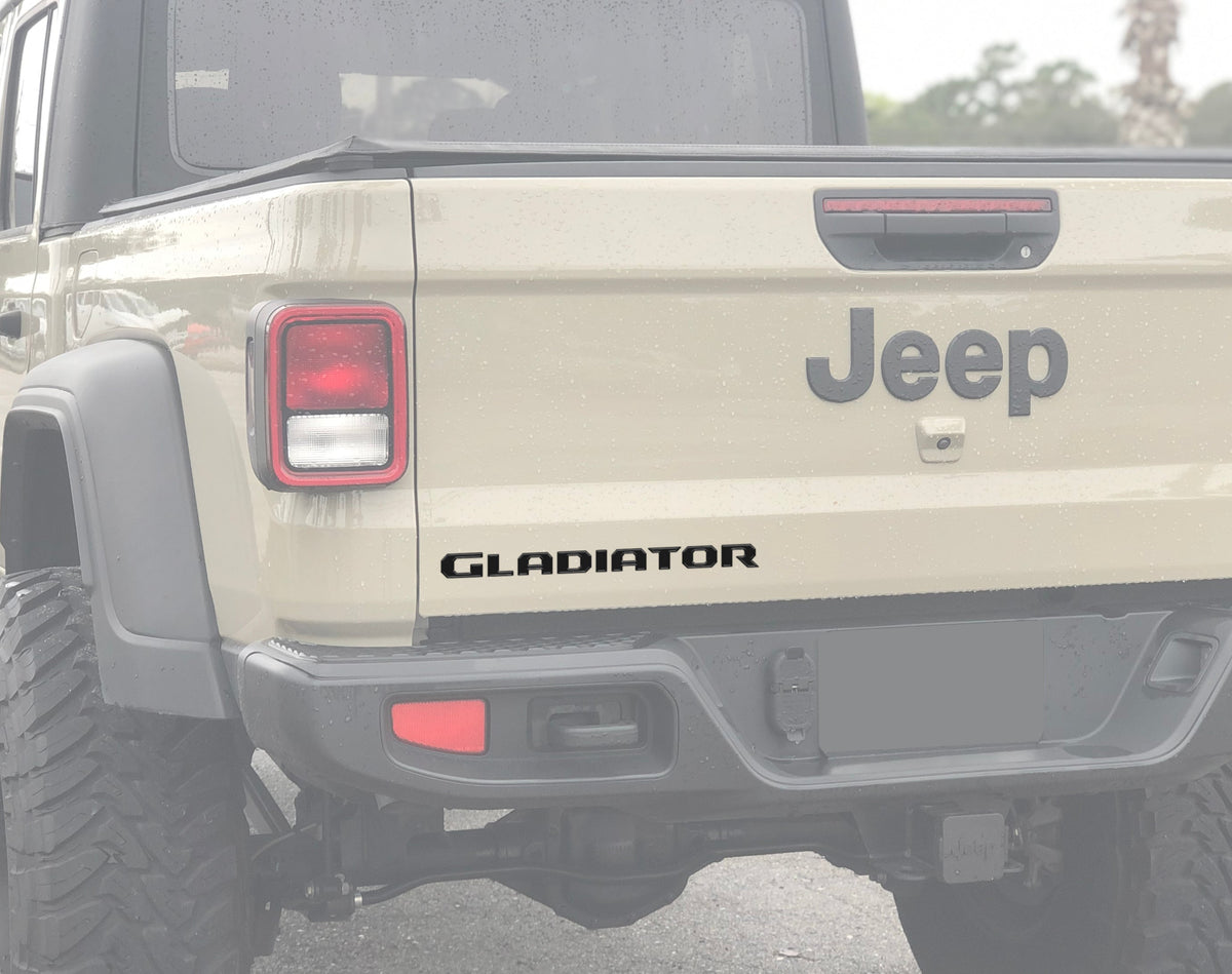 Raised Lettering Decal Fits 2020-2027 Jeep Gladiator