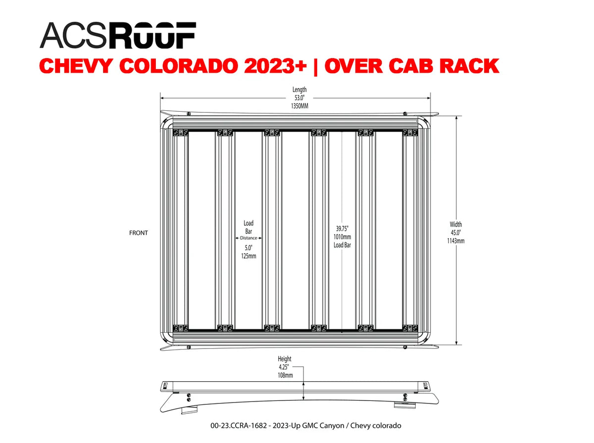 ACS ROOF | Over Cab Platform Rack for CHEVY COLORADO