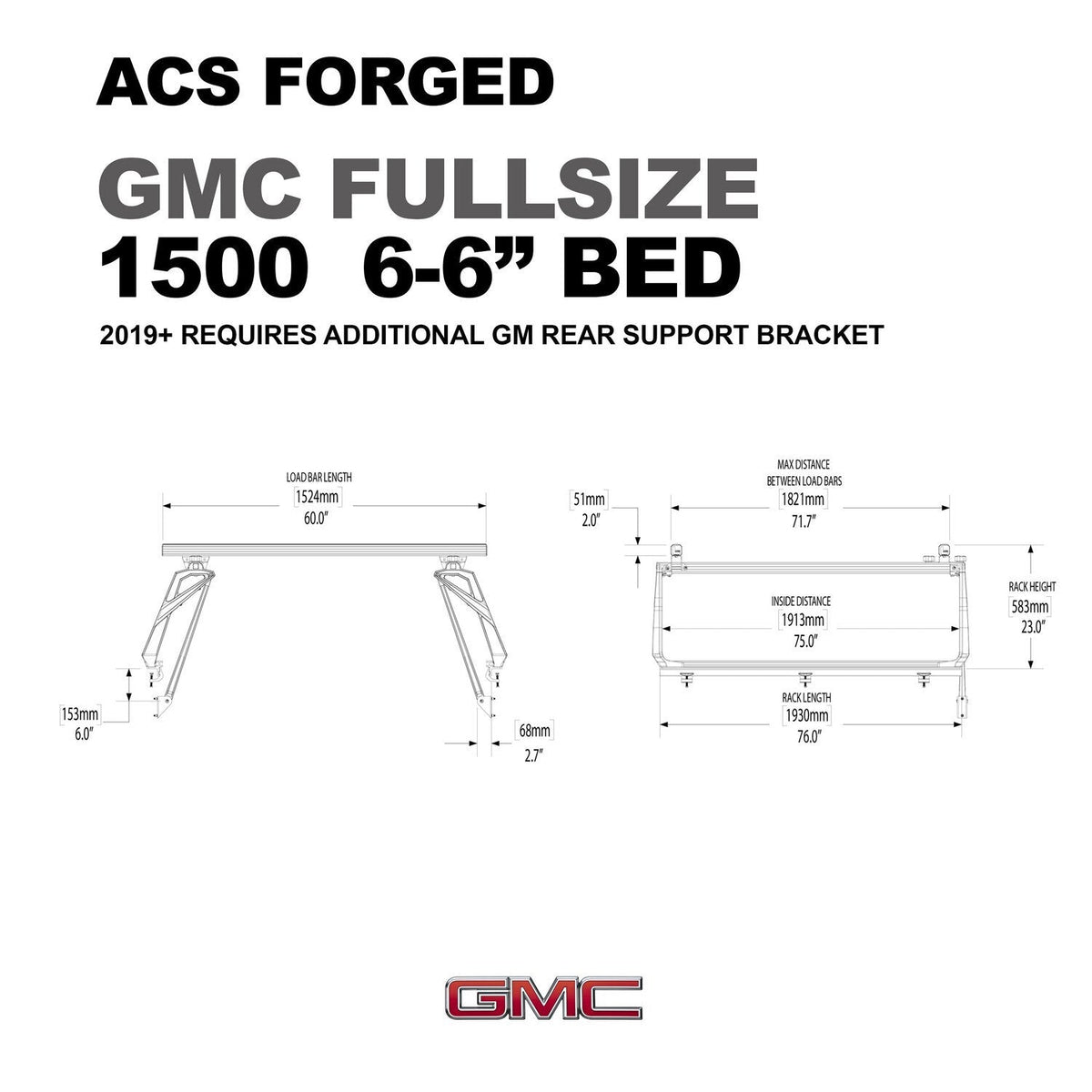 ACS FORGED Bed Rack for GMC TRUCKS