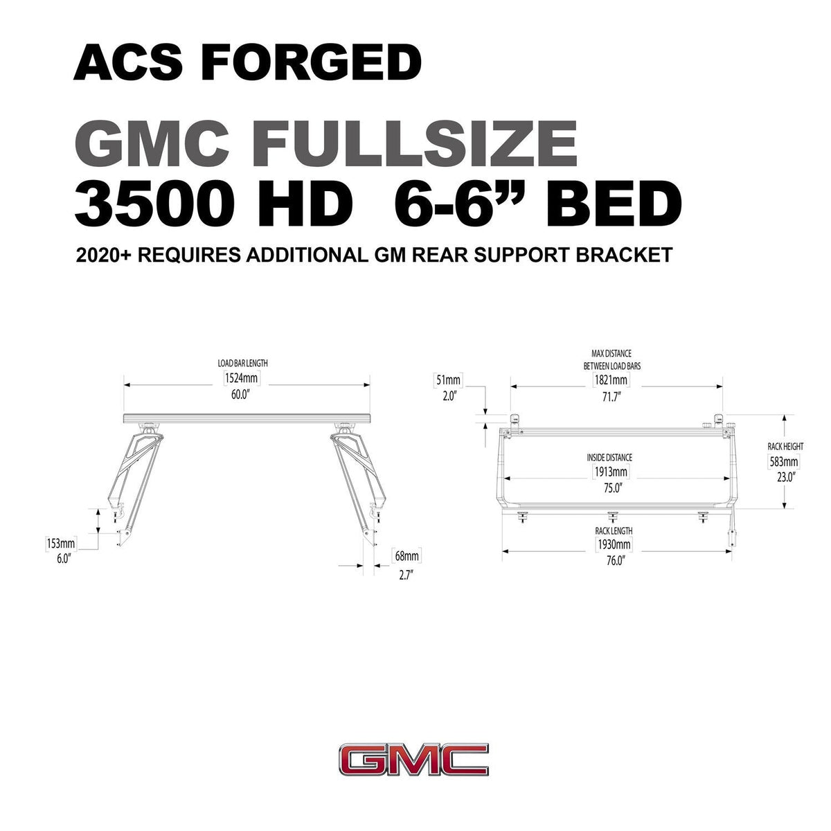 ACS FORGED Bed Rack for GMC TRUCKS