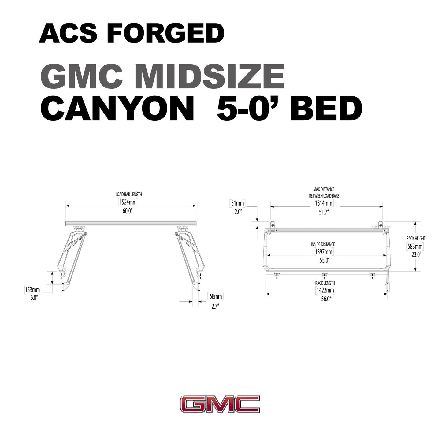 ACS FORGED Bed Rack for GMC TRUCKS