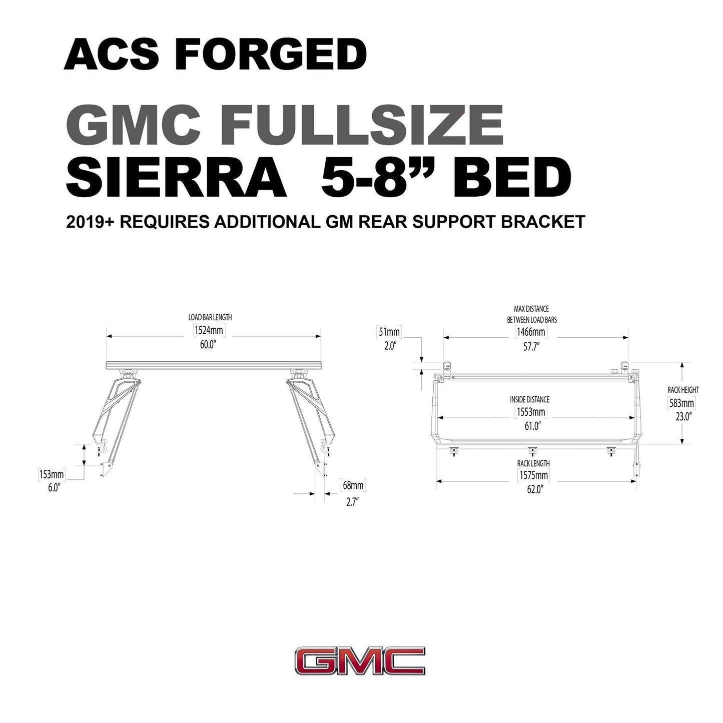 ACS FORGED Bed Rack for GMC TRUCKS