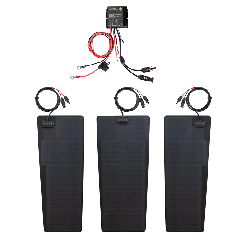 GMC Sierra 1500 (2014–2019) Lensun 115W 12V Hood Flexible Solar Panel-3