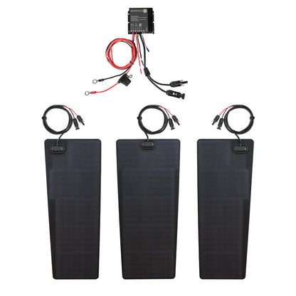 GMC Sierra 1500 (2014–2019) Lensun 115W 12V Hood Flexible Solar Panel-3