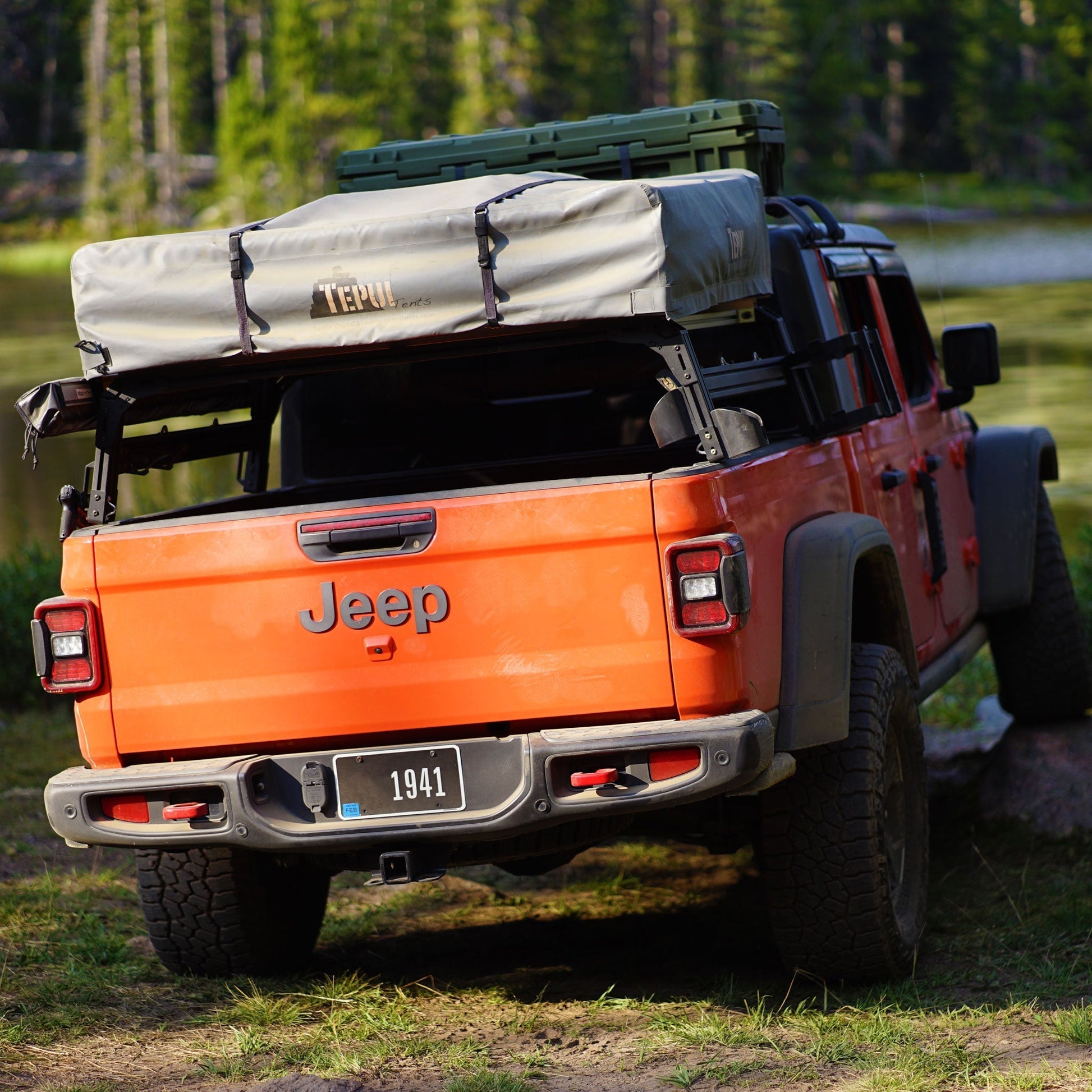jeep gladiator tent rack XTR3 Bed Rack for Jeep Gladiator, 2019+ Jeep Gladiator 5ft w/ Bed Rails / 15" Mid Height / Stage 3c: Bed Rack w/ x8 MOLLE Plates x2 Slide Outs