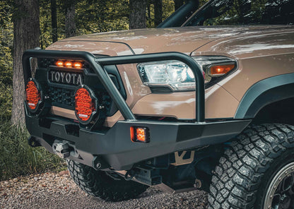 Toyota Tacoma (2016+) Hi-Lite Overland Front Bumper [Bull Bar] - Backwoods Adventure Mods