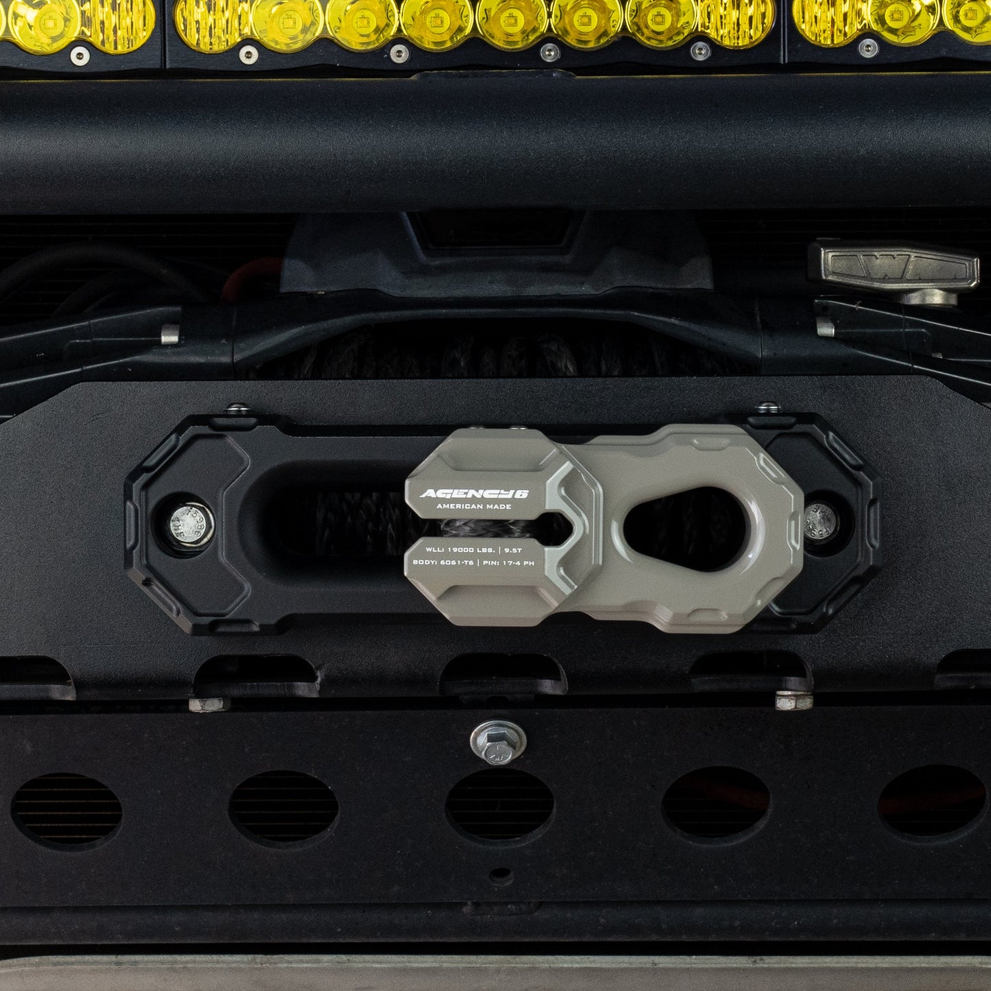 Billet Winch Shackle - Earth Grey