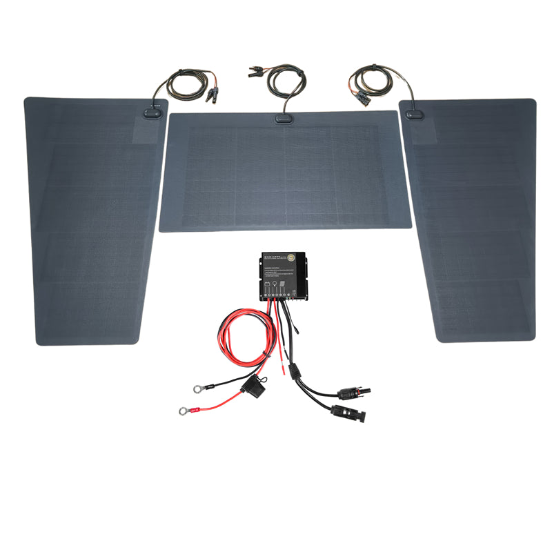 Hummer H2 Lensun 135W (3x45w) Hood/Bonnet Flexible Solar Panel-3