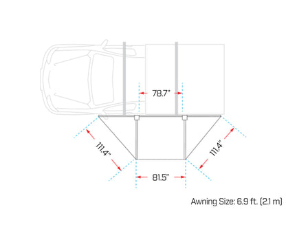Deltawing 180 6.5 ft Freestanding Awnings