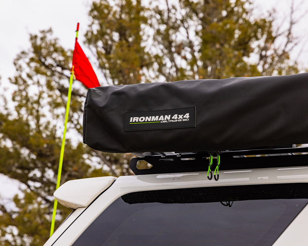 DeltaWing 180vÇ¬8 Awning - 5.6 ft Freestanding Awning with LED Lights