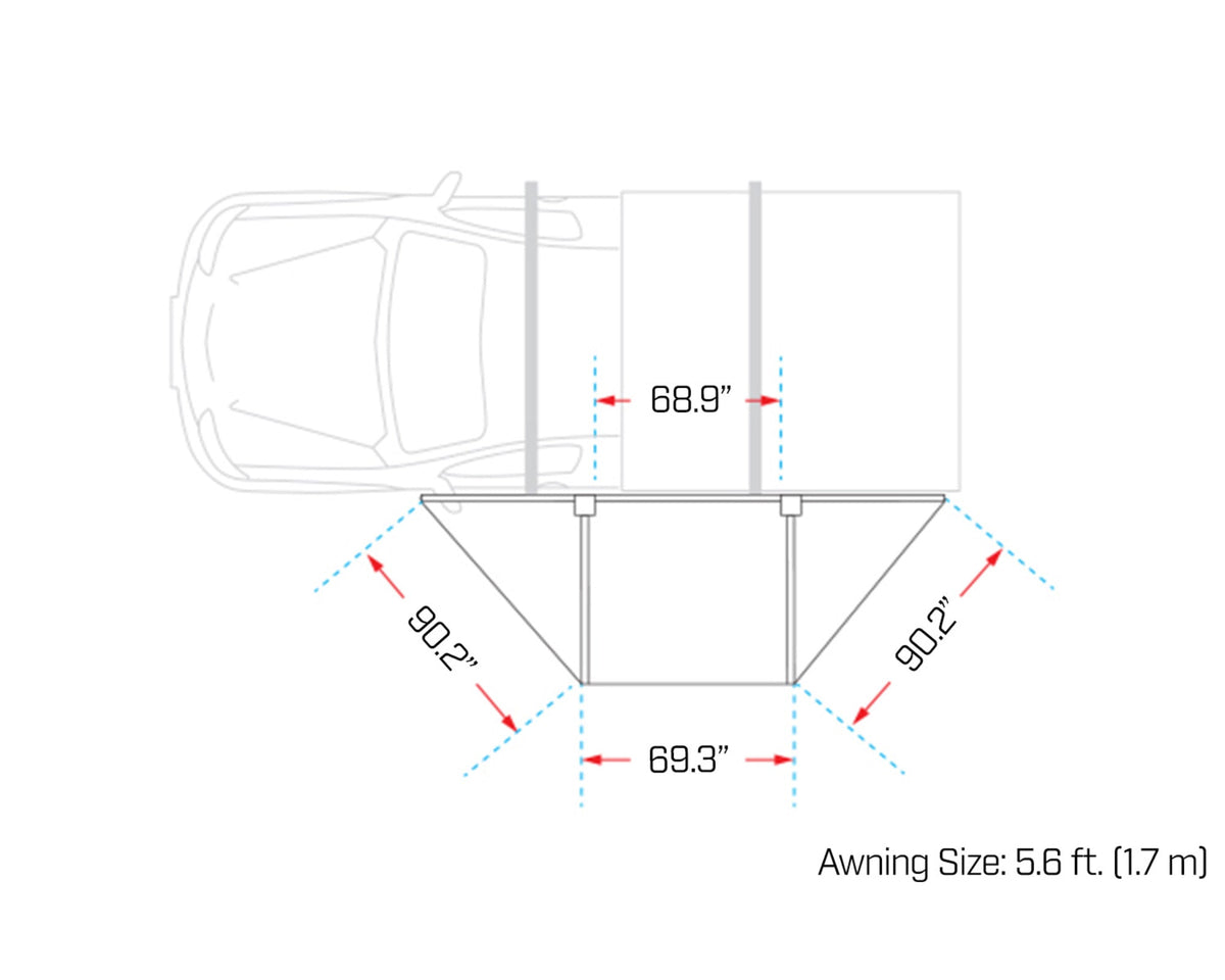 Deltawing 180 6.5 ft Freestanding Awnings