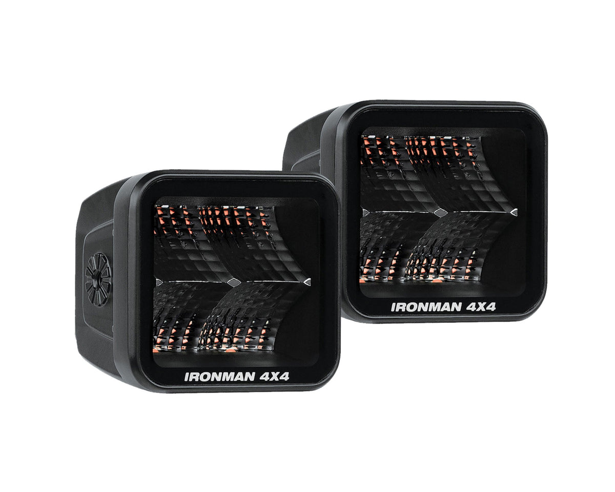 2.8" LED Cube Light Kit - Flood Beam - Red