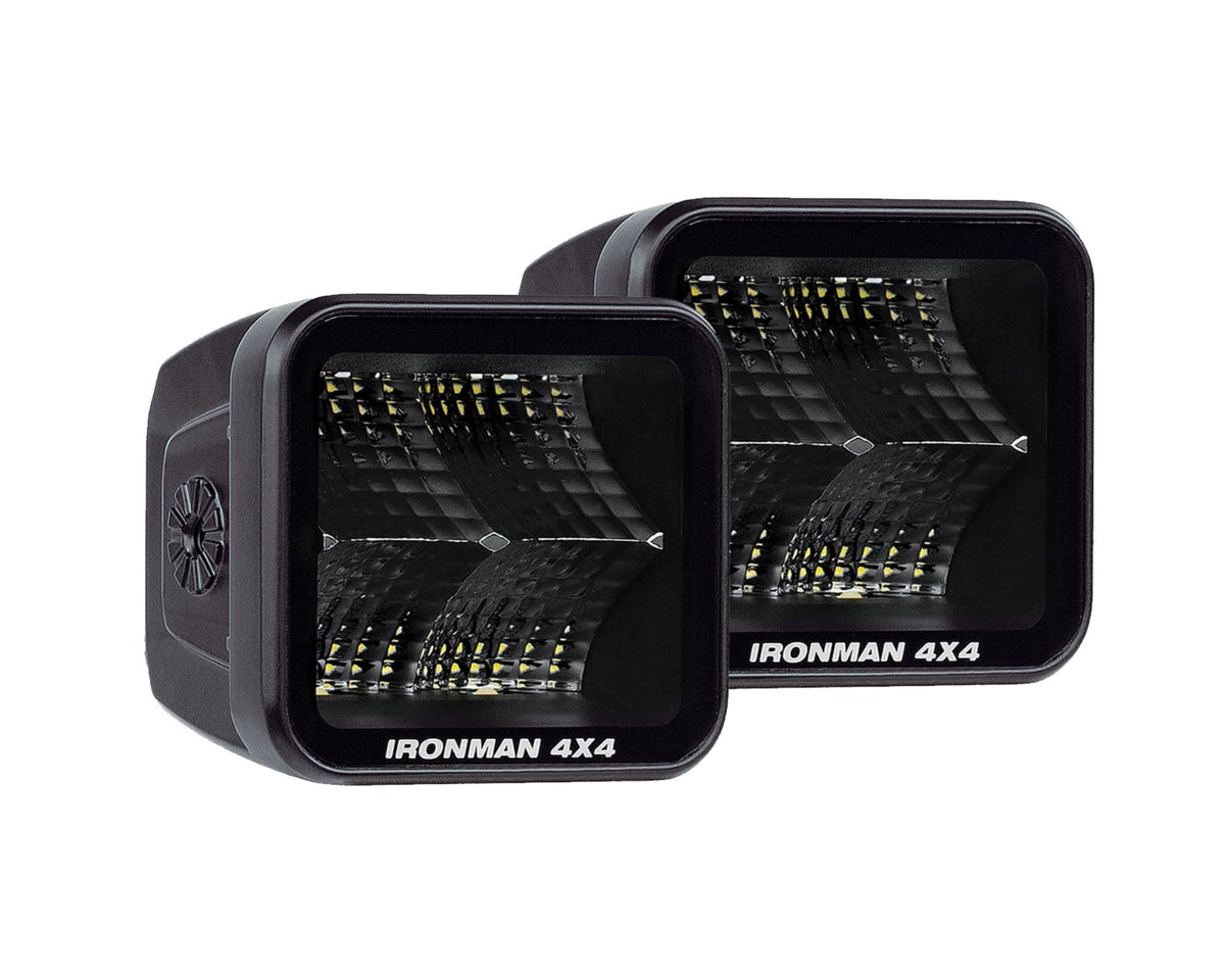 3.2" LED Cube Light Kit - Flood Beam - Clear