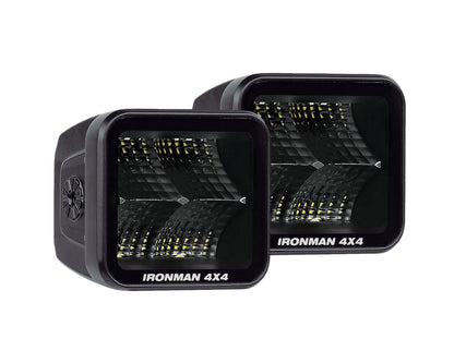 3.2" LED Cube Light Kit - Flood Beam - Clear