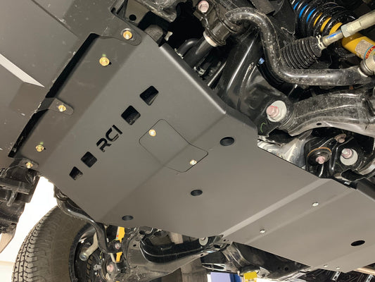 Engine Skid Plate | 22-Present Tundra/23-Present Sequoia - 1/4in 5052 Aluminum / Black Powder Coat