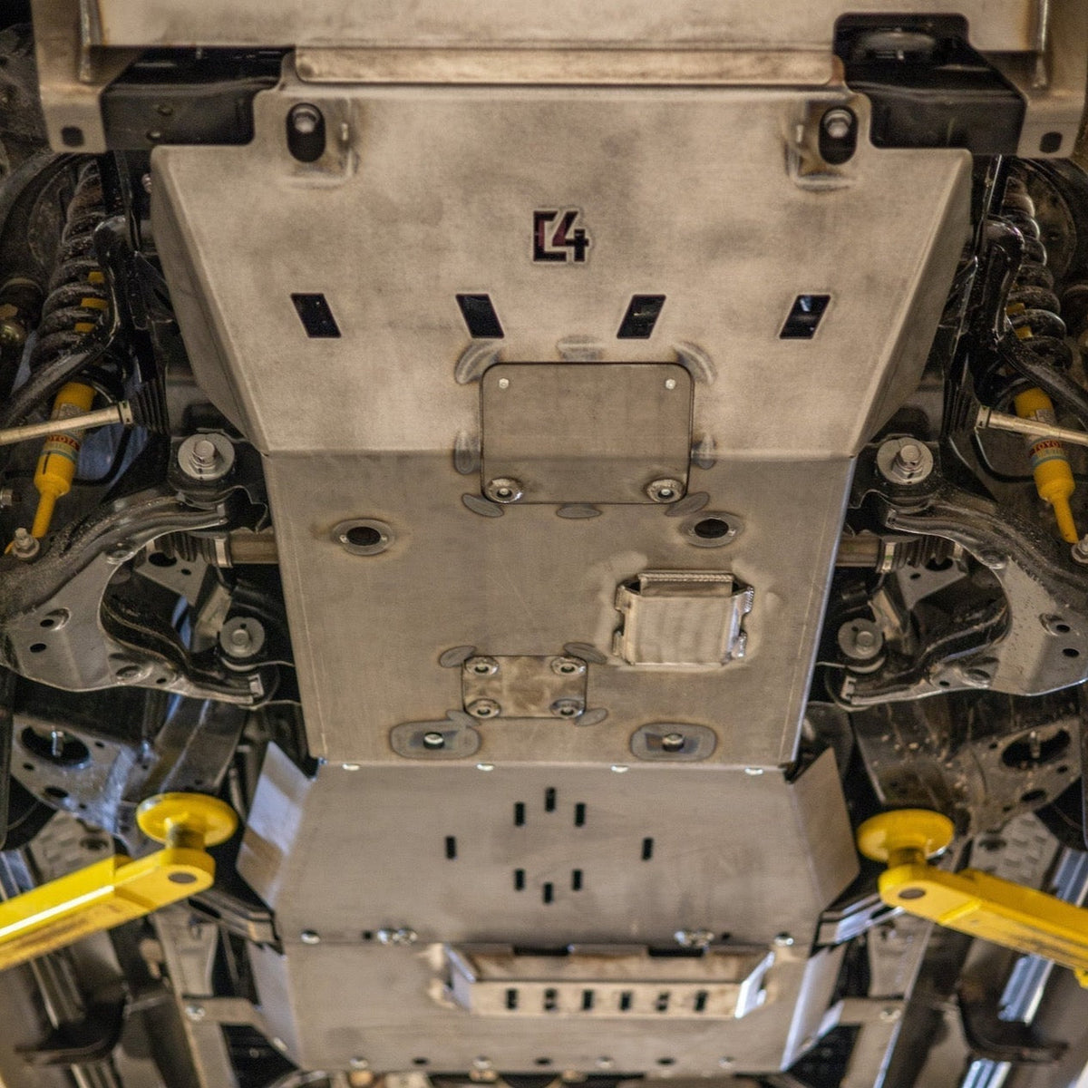 Tacoma Full Skid Plates / 2nd Gen / 3rd Gen / 2005-2023 |  - compatible with stock exhaust | Hammer Black Powder Coat