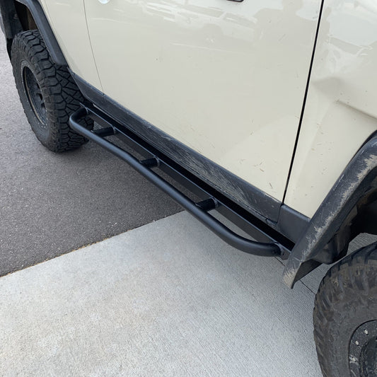 Rock Sliders | 07-14 FJ Cruiser - Slider with top plate - bare metal