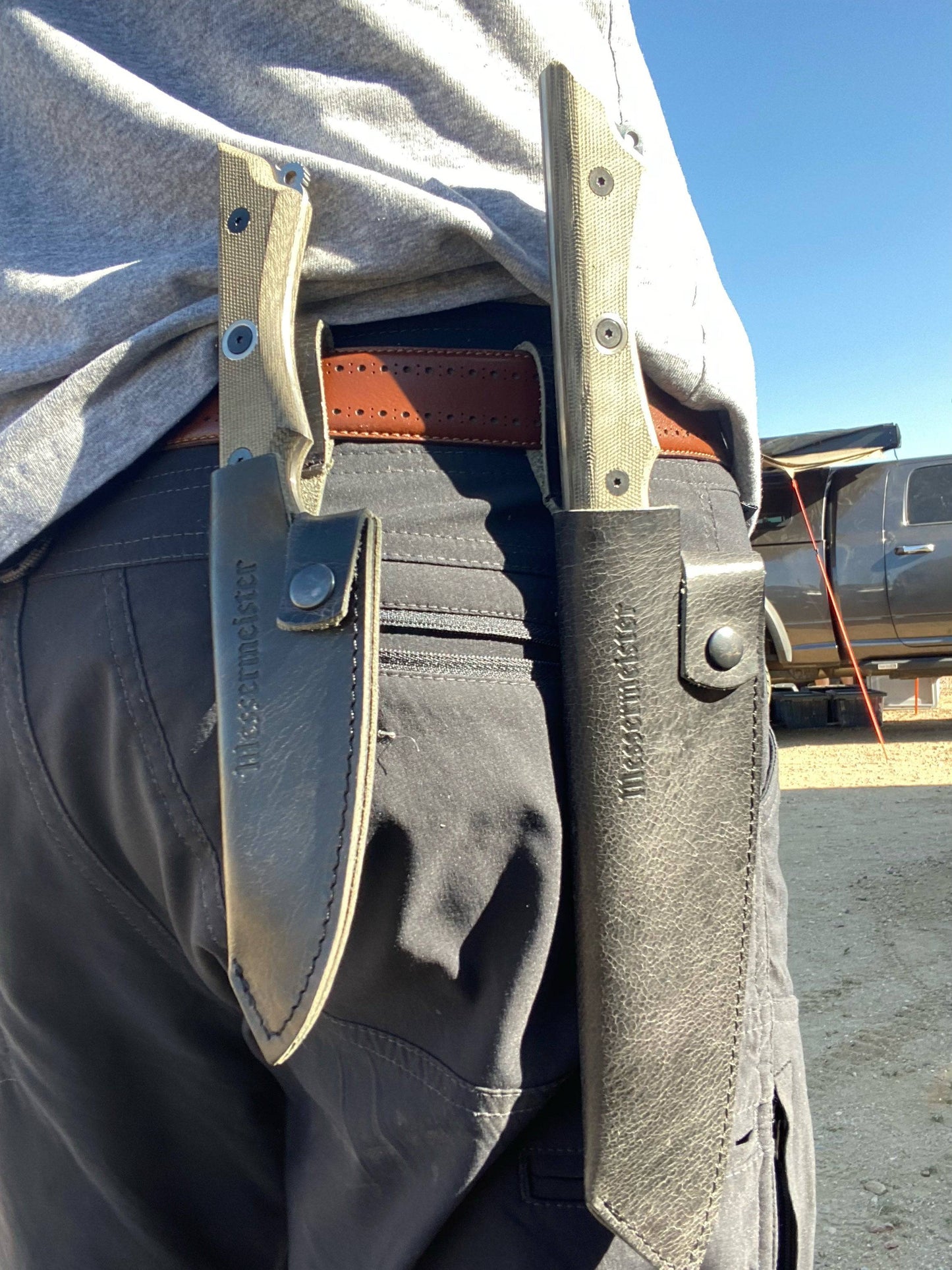 Leather Belt Sheath for Overland Utility Knife