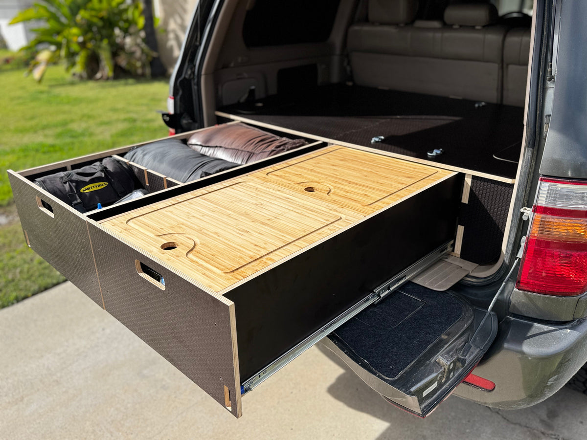 Land Cruiser 100 | Dual Drawer Storage System & Bed Platform | 1998–2007 Toyota