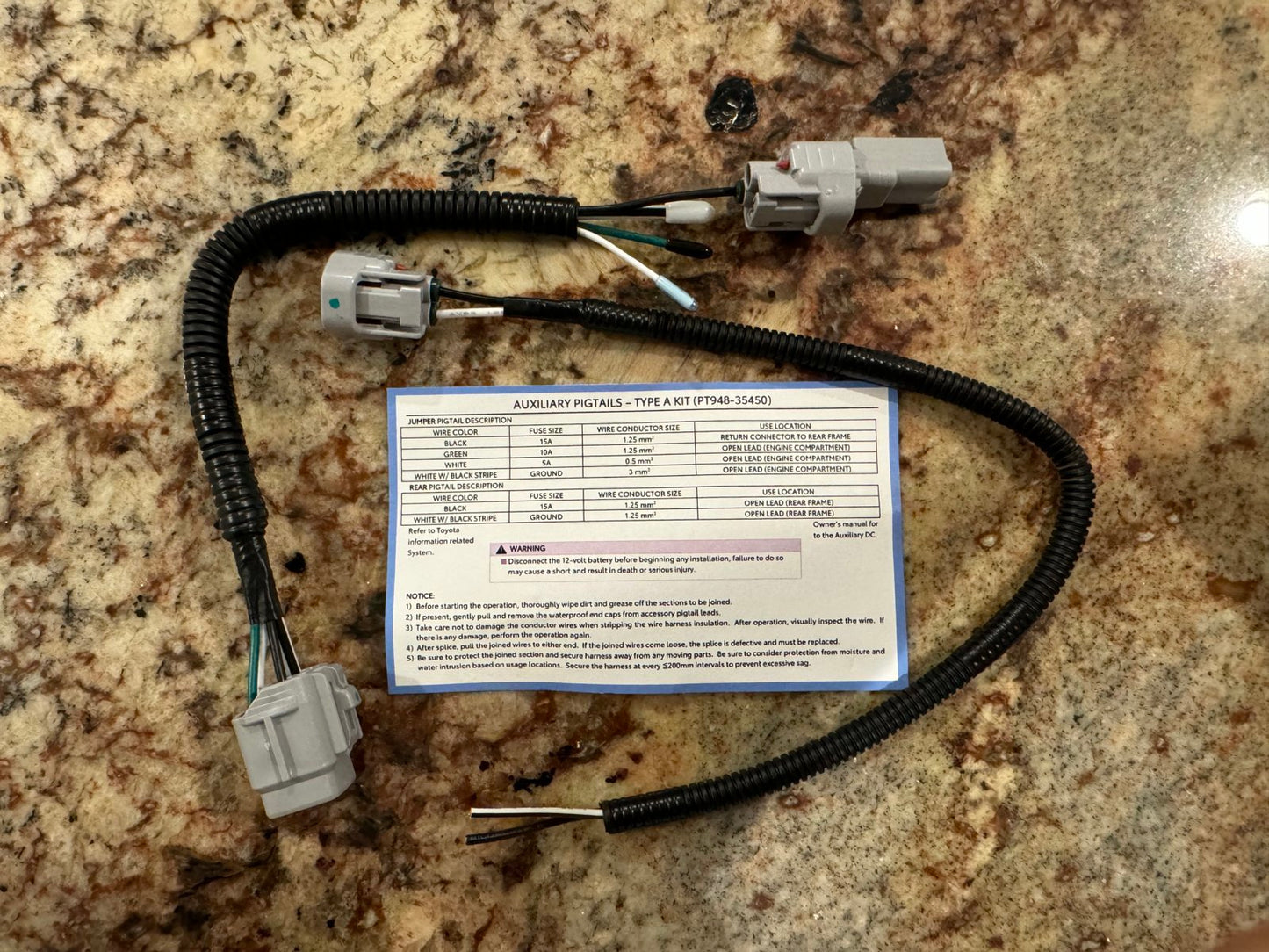 PT94835402 - 24+ Tacoma Aux Wire Kit