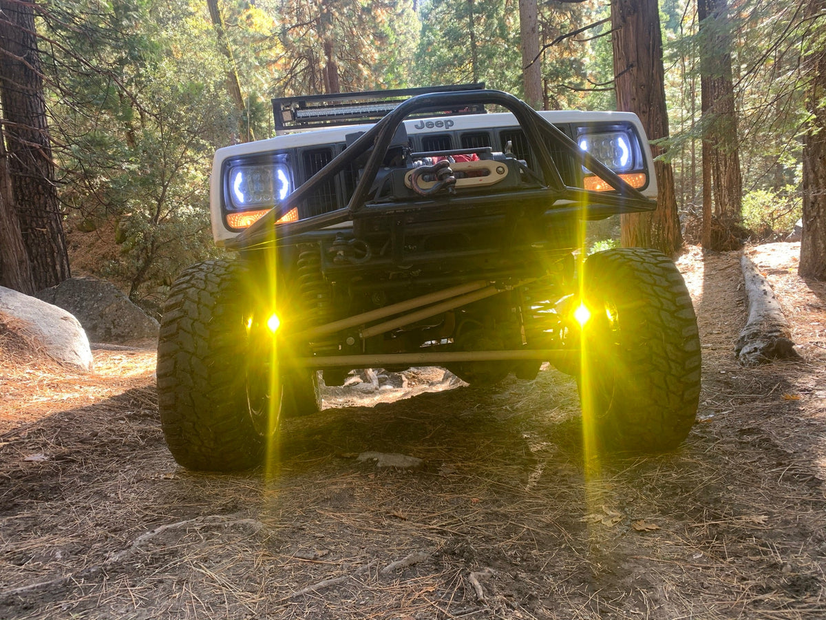 Jeep TJ XJ YJ ZJ Steerable Knuckle Pod Light Mounts (1984-2006 Wrangler/Cherokee)