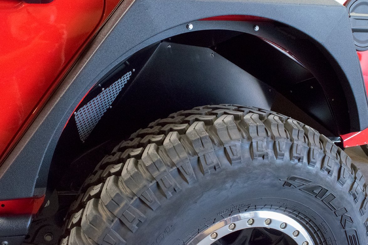2018-2023 Jeep Wrangler JL JLU Rear Inner Fenders Black