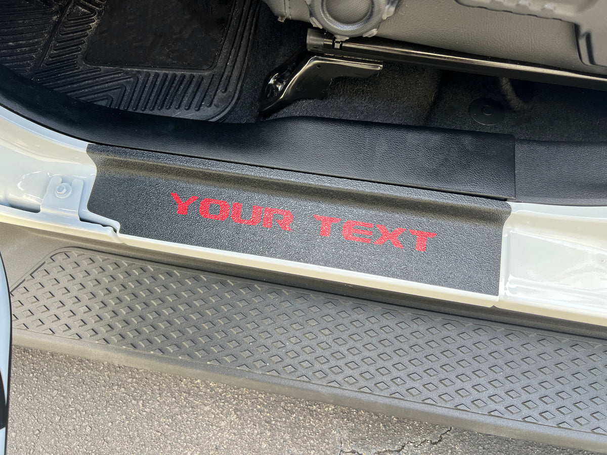 Textured Door Sill Overlays Fits 2019-2027 Jeep Wrangler