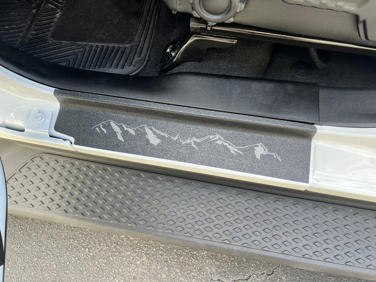 Textured Door Sill Overlays Fits 2019-2027 Jeep Wrangler