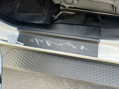 Textured Door Sill Overlays Fits 2019-2027 Jeep Wrangler