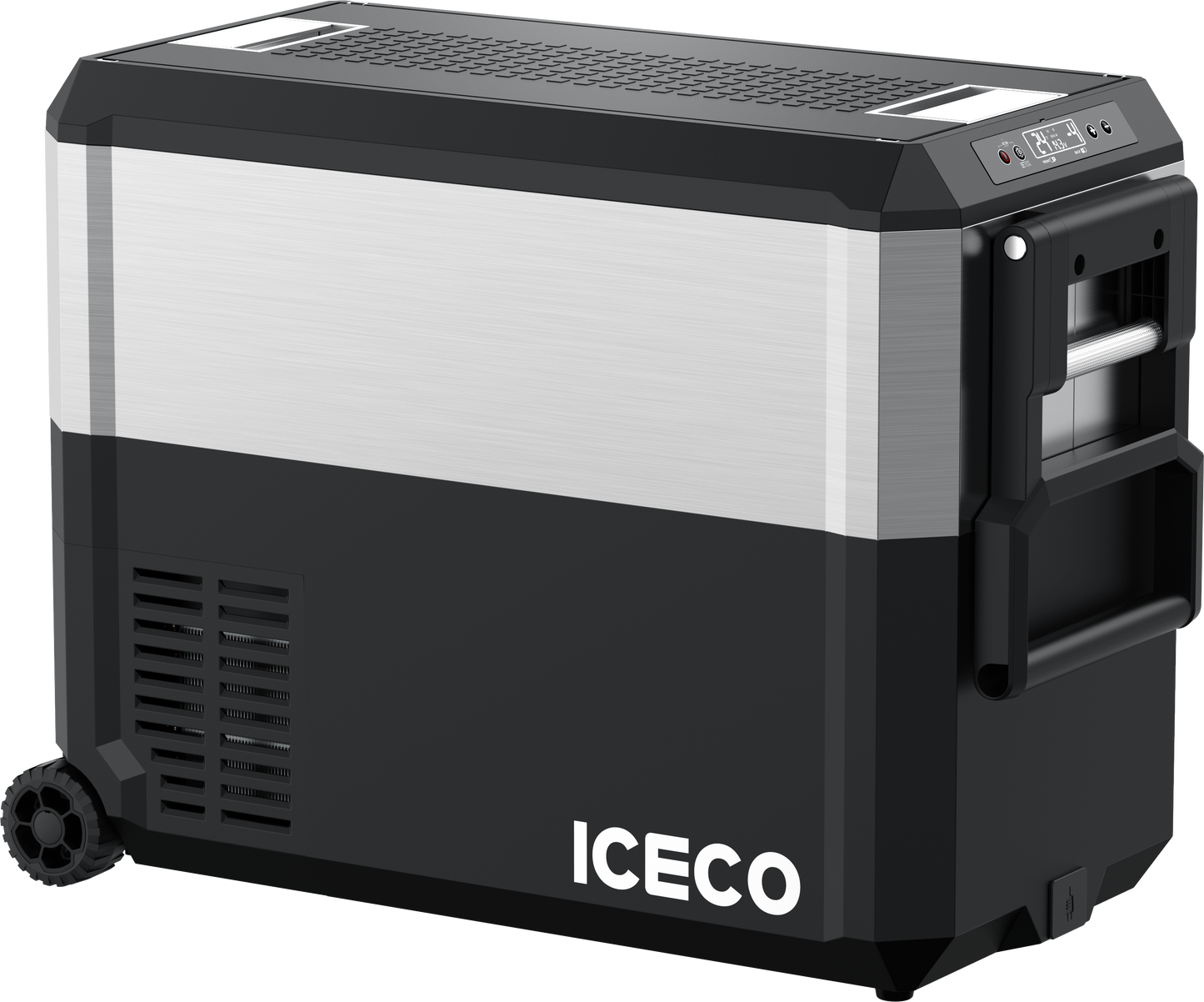 JP50 Pro Dual Zone Wheeled Portable Freezer With Cover - Silver | ICECO | 50 LT