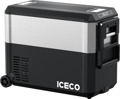 JP50 Pro Dual Zone Wheeled Portable Freezer With Cover - Silver | ICECO | 50 LT