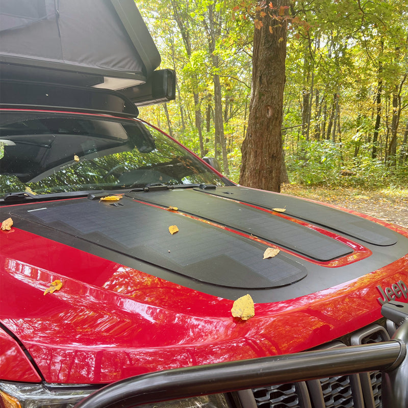 Jeep Grand Cherokee WK2 (2011-2021) Lensun 120W Hood Flexible Solar Panel