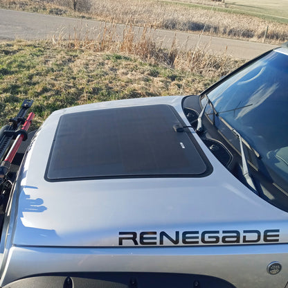 Jeep Liberty KJ (2002-2007) Lensun 100W Hood Flexible Solar Panel