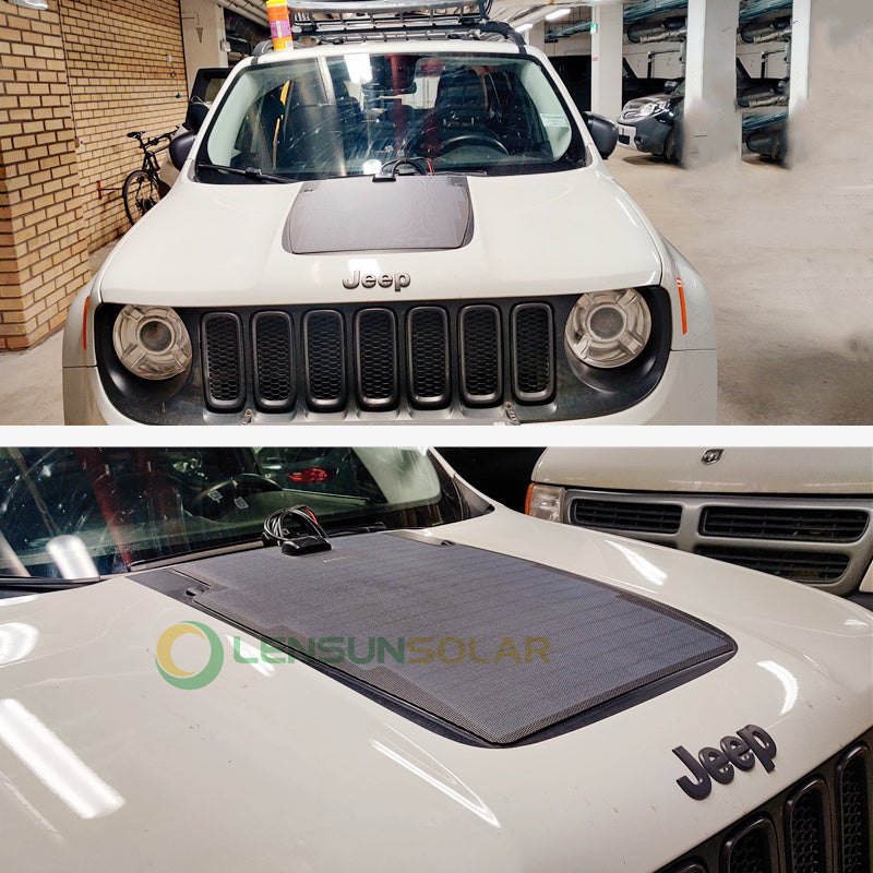 Jeep Renegade BU (2014-present ) LensunSolar 45W Hood Flexible Solar Panel